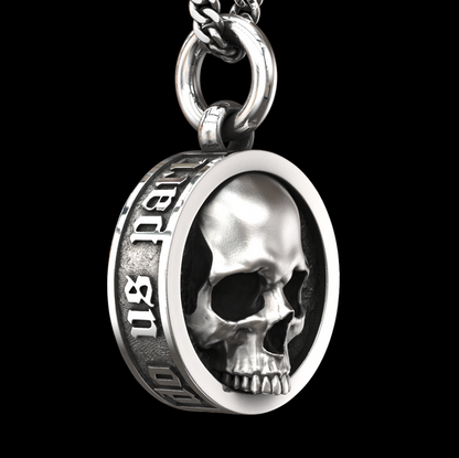 Till Death Do Us Part Skull Pendant | Sterling Silver