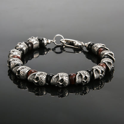 Handmade 925 Sterling Silver Bracelet With Natural Agate Stone