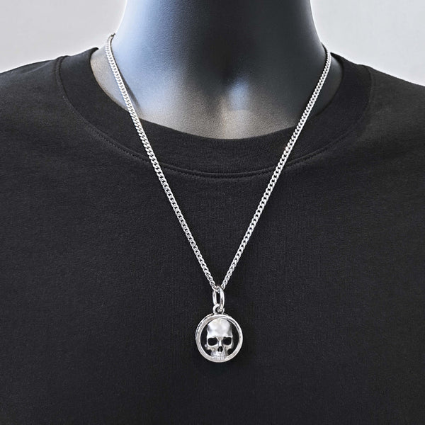 Till Death Do Us Part Skull Pendant | Sterling Silver