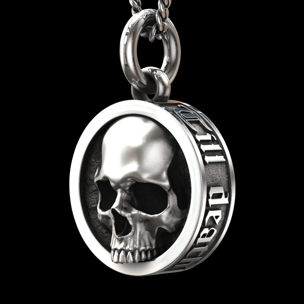 Till Death Do Us Part Skull Pendant | Sterling Silver