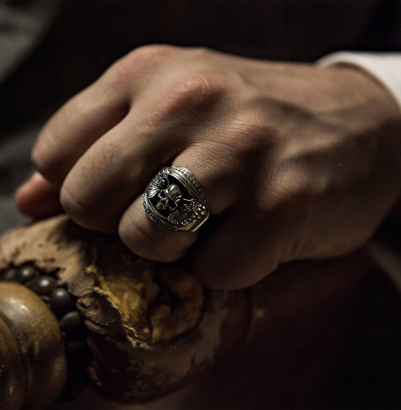 Revenant Skull Ring Sterling Silver