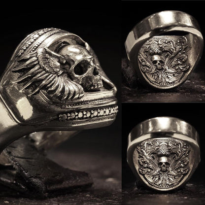 Revenant Skull Ring Sterling Silver