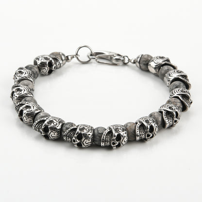 Handmade 925 Sterling Silver Bracelet With Natural Agate Stone