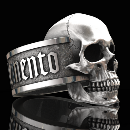 Memento Mori Skull Ring Sterling Silver - "Memento Mori"