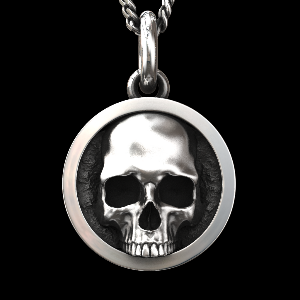 Till Death Do Us Part Skull Pendant | Sterling Silver