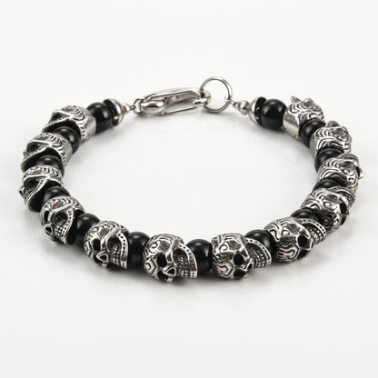 Handmade 925 Sterling Silver Bracelet With Natural Agate Stone