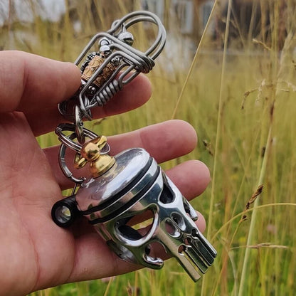 Piston Art Skull Keychain (Pendant/Flashlight/Bottle Ppener)