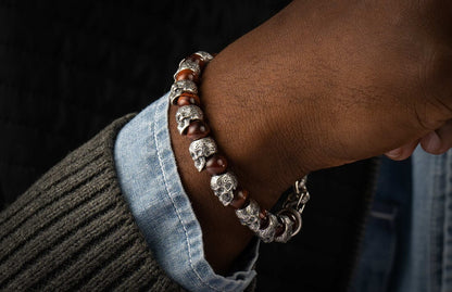 Handmade 925 Sterling Silver Bracelet With Natural Agate Stone