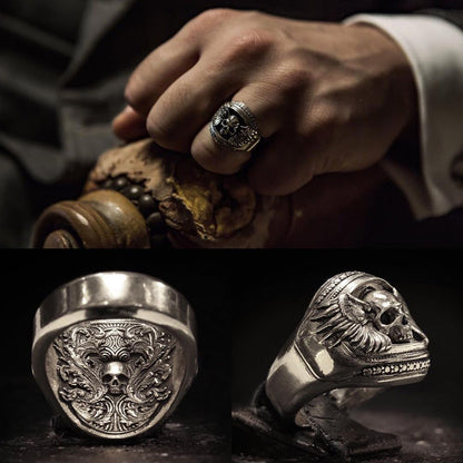 Revenant Skull Ring Sterling Silver