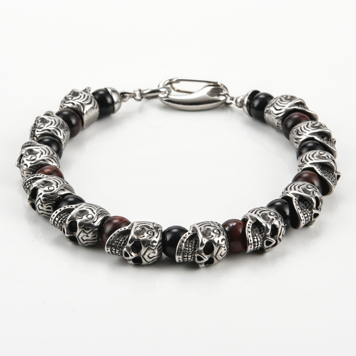 Handmade 925 Sterling Silver Bracelet With Natural Agate Stone