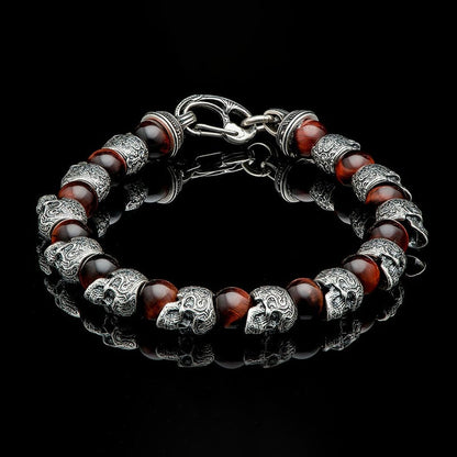 Handmade 925 Sterling Silver Bracelet With Natural Agate Stone